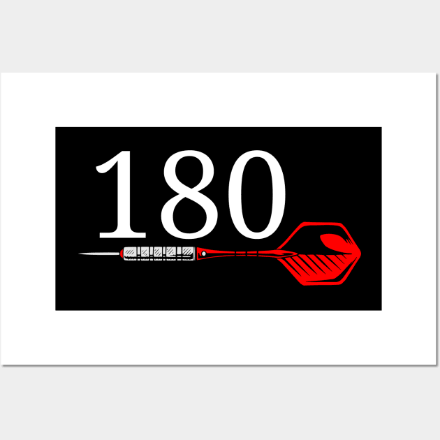 Perfect Score Darts Tee - "180" Maximum Throw Shirt Wall Art by DefineWear